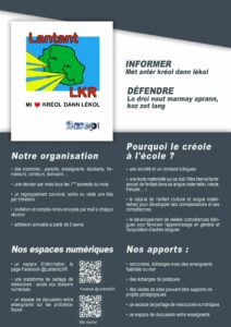 Lantant LKR - Kréol dann lékol - le créole à l'école à la Réunion